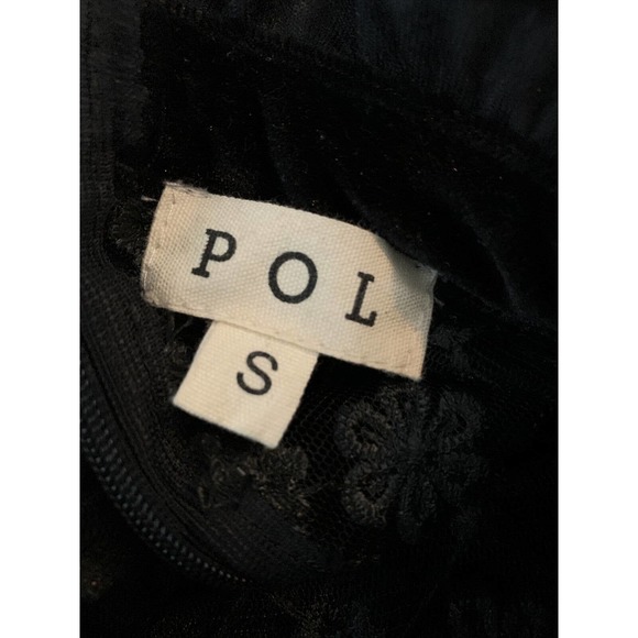 POL Anthropologie Black Lace Crushed Velvet Flowy Victorian Gothic Fairycore S - Picture 3 of 6